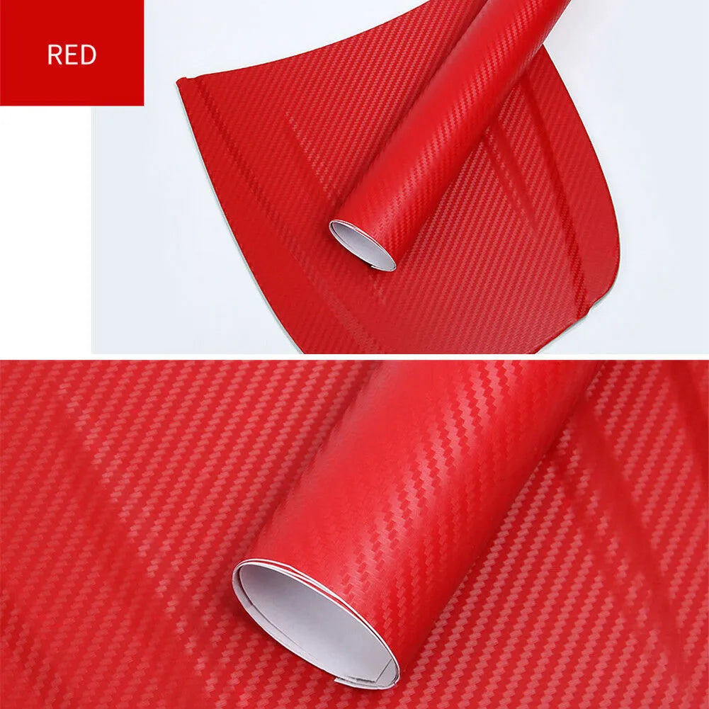 Carbon fibre vinyl sticker roll in eight colours for car decoration