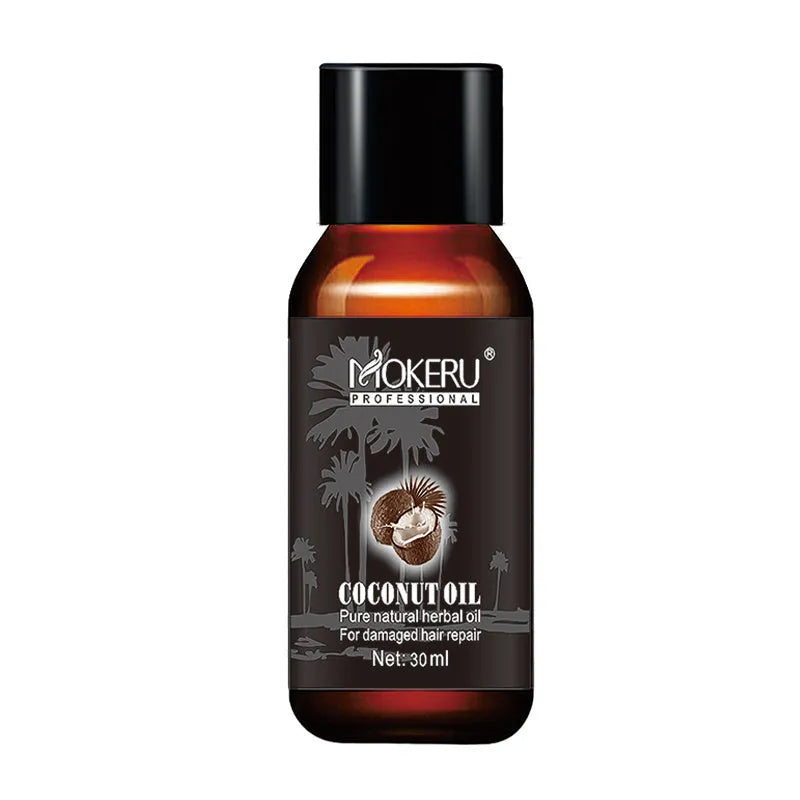 Coconut oil hair repair treatment for frizz and damage, 30ml, white packaging