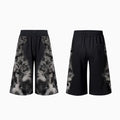 Women's streetwear co-ord set with printed trousers, hoodie, and seven-inch pants