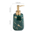 Ceramic bathroom wash set with light luxury decal decoration in black, blue, or white