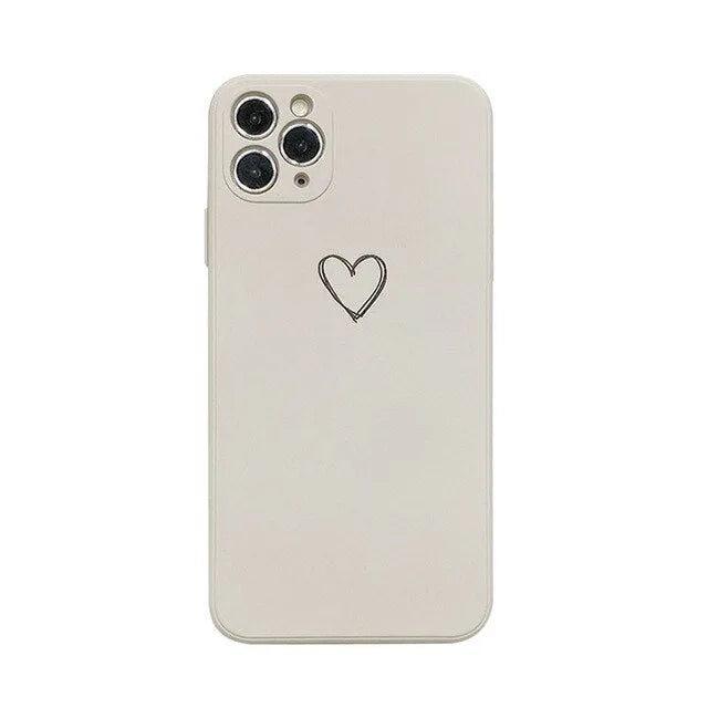 A selection of solid-colour TPU silicone back cover cases for various Apple iPhone models.