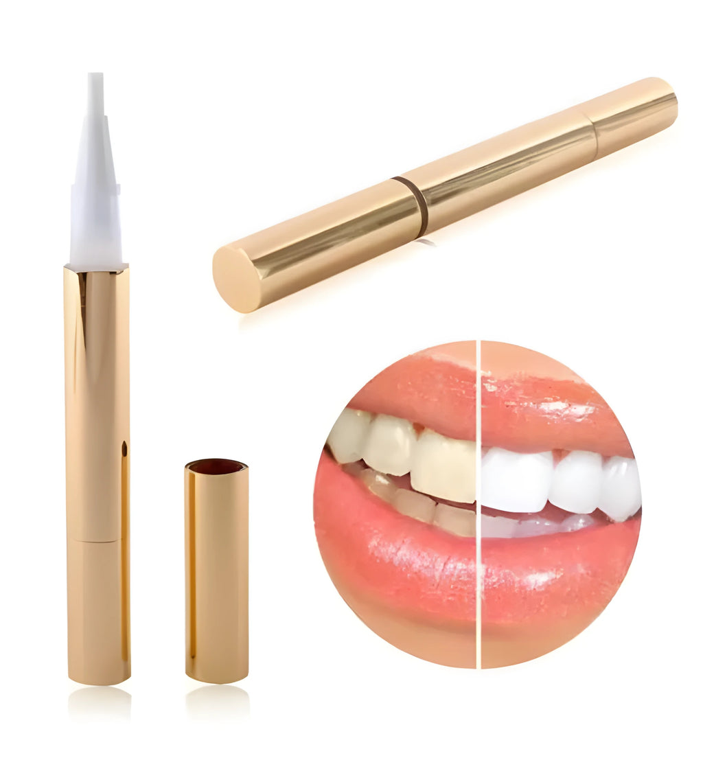 Stain Erase teeth whitening pen with cap on, for removing cigarette coffee tea and red wine stains at home or office