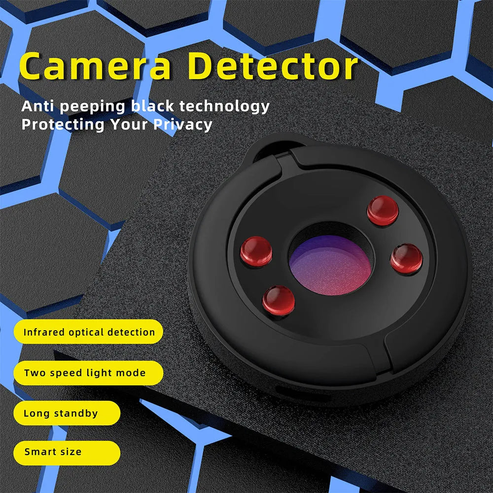 Compact infrared camera detection device for finding hidden surveillance cameras with 5 metre range
