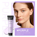 30g colour-correcting makeup primer cream in green, pink, purple, and natural shades
