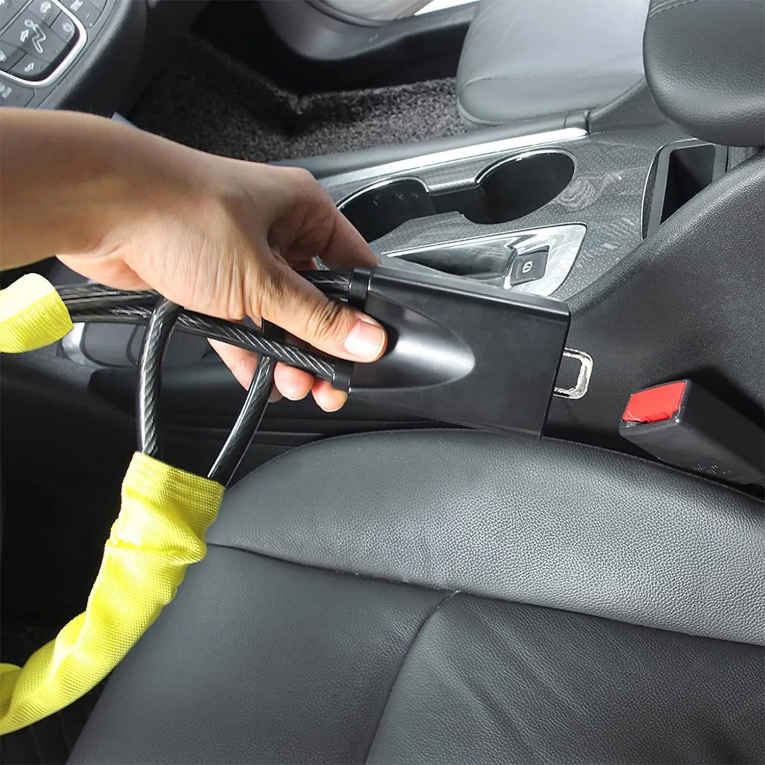 Red iron steering wheel anti-theft lock for General Motors cars with copper lock core