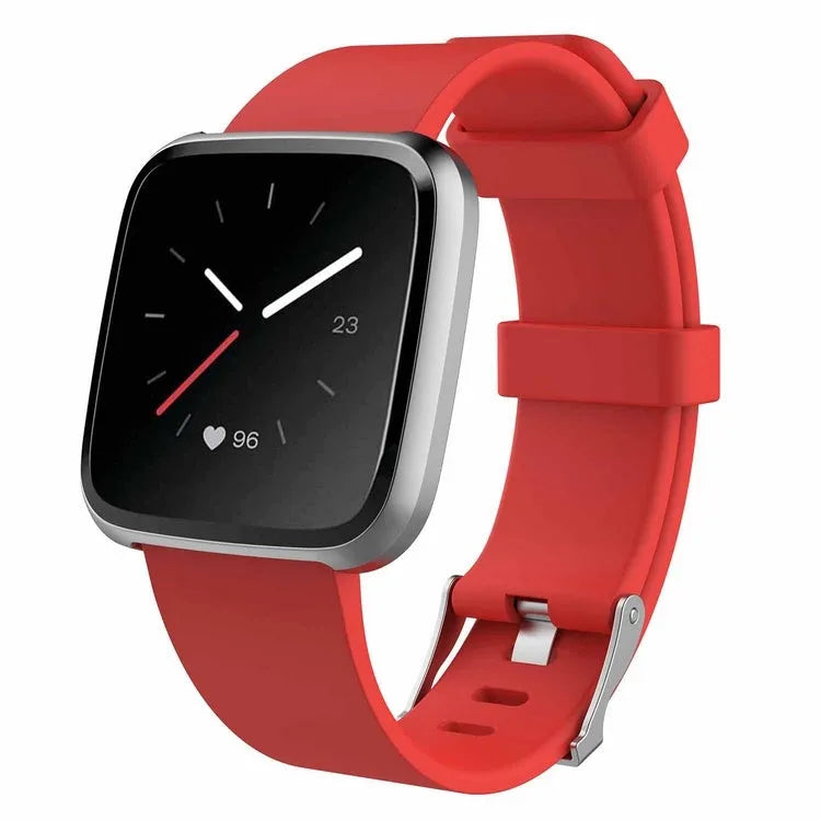 Fitbit Versa Lite replacement wrist strap in TPE material showing multiple colour options