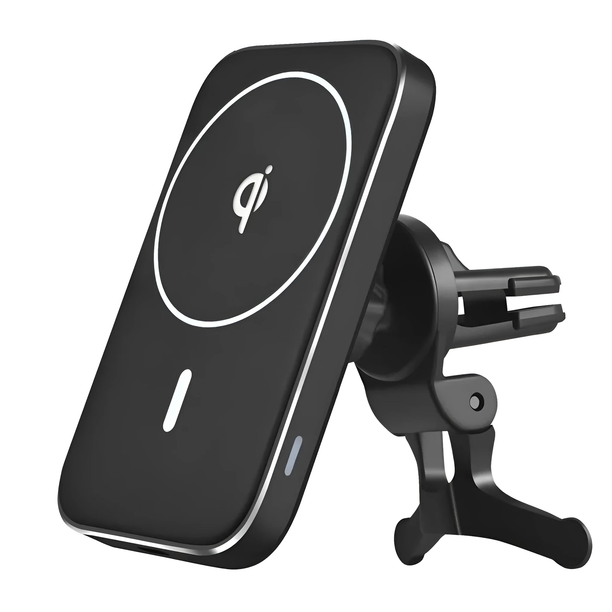 M6 black magnetic car bracket wireless charger with USB interface
