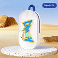 Waterproof EVA storage bag for swimming, shown in orange, red, violet and white colour options.
