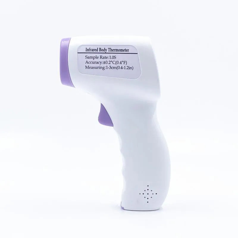 White digital thermometer with non-contact temperature measurement capability