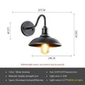 Retro style villa courtyard wall lamp in silver or copper finish with right angle or oblique angle mounting