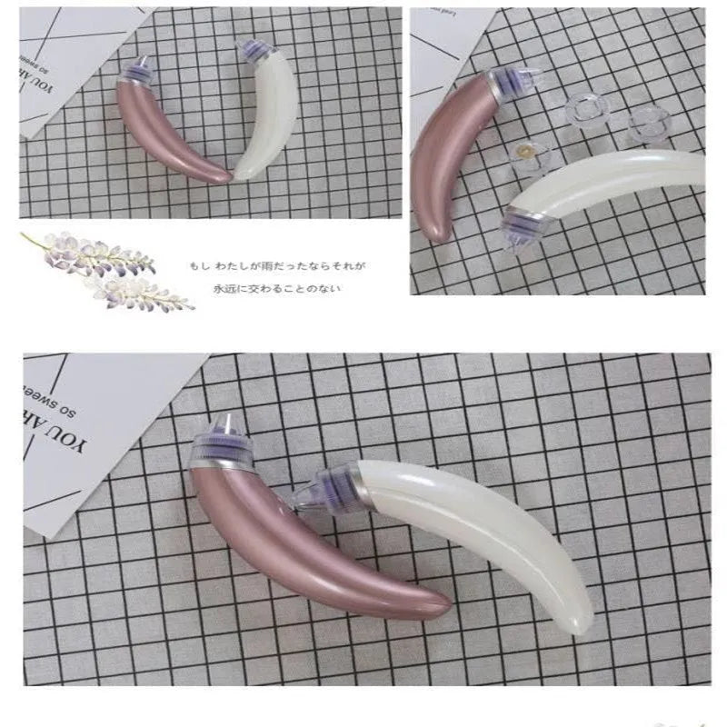 JY-666 electric pore cleanser in rose gold and white colours with suction tips for facial blackhead removal