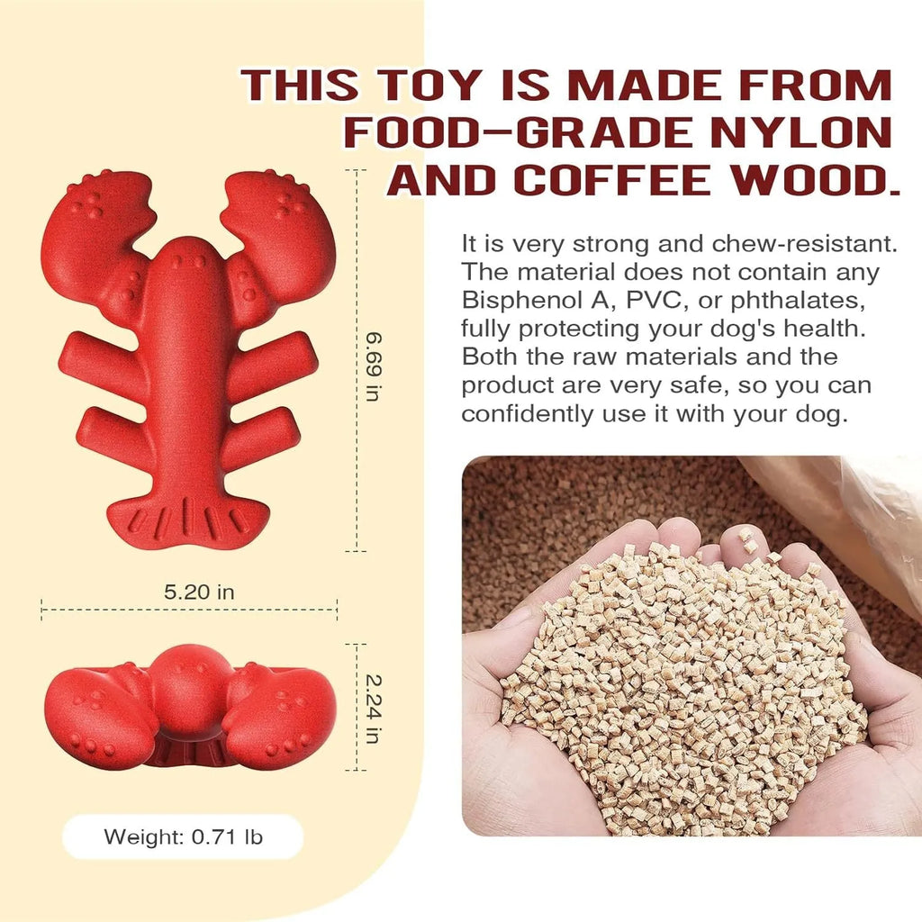 Red nylon chew toy for large breed dogs measuring 170mm long for aggressive chewers