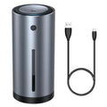 Black aluminium alloy car humidifier diffuser with USB cable for 12V power