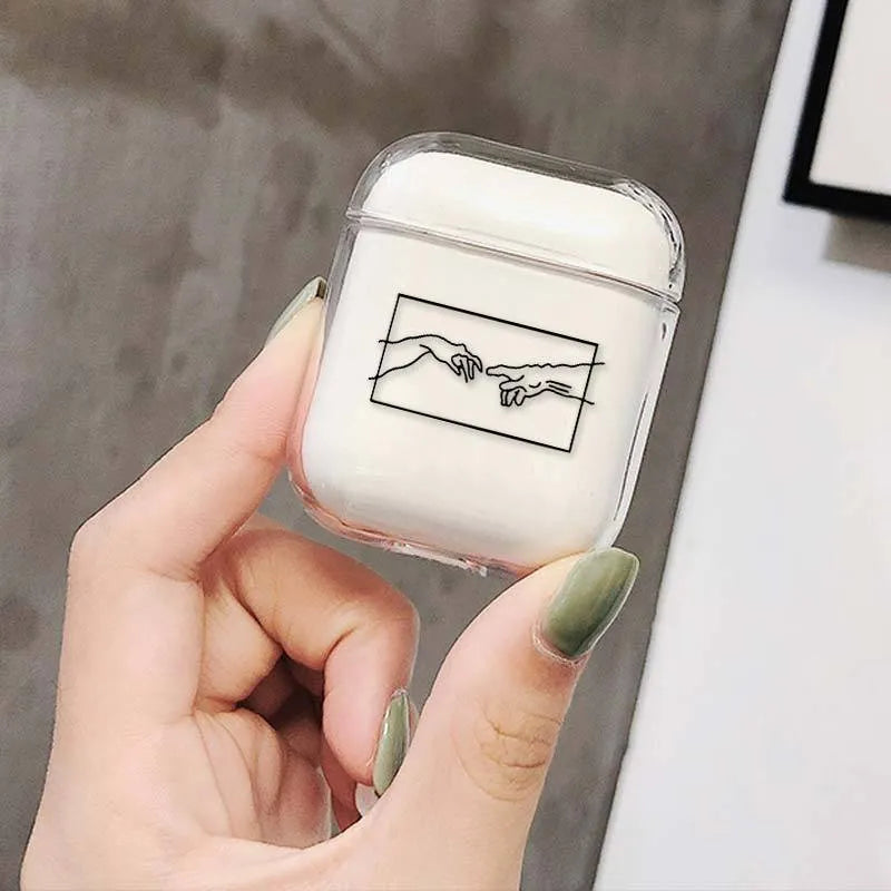 Transparent plastic protective cover for Apple AirPods charging case