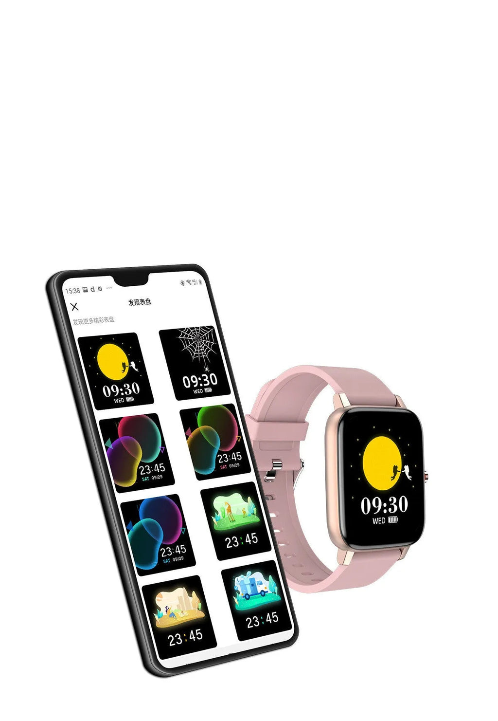 H80 Fashion Sports Smart Watch with ECG monitoring on a silicone strap, showing a coloured touchscreen interface.