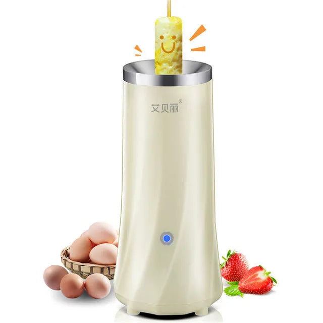 Mini breakfast machine in beige white and green colour options with compact automatic design