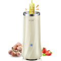 Mini breakfast machine in beige white and green colour options with compact automatic design