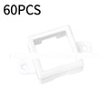 White plastic LED lampshade for fixed bracket systems measuring 1.7cm wide by 6cm long