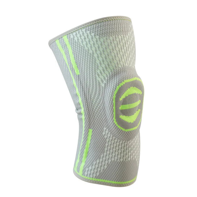 Cotton mountaineering knee cover shown in green colour with L/M/XL sizing codes