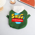 Green cotton pet clothing without elasticity for dogs and cats in L to 4XL sizes
