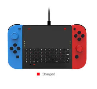 Black felt Nintendo Switch carrying case showing game card slots and storage compartments