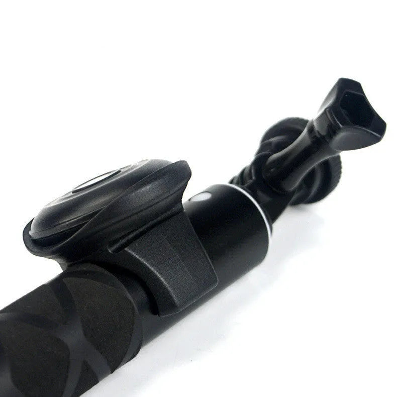 Black Bluetooth remote control for wireless camera and phone photography with 10m range