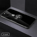 PU material iPhone case in black colour for iPhone 11 Pro Max with fashion back cover design.