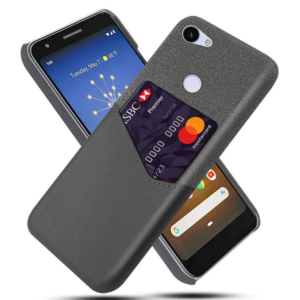 Google Pixel leather phone case in solid colour, showing back cover design with waterproof and drop-resistant features.