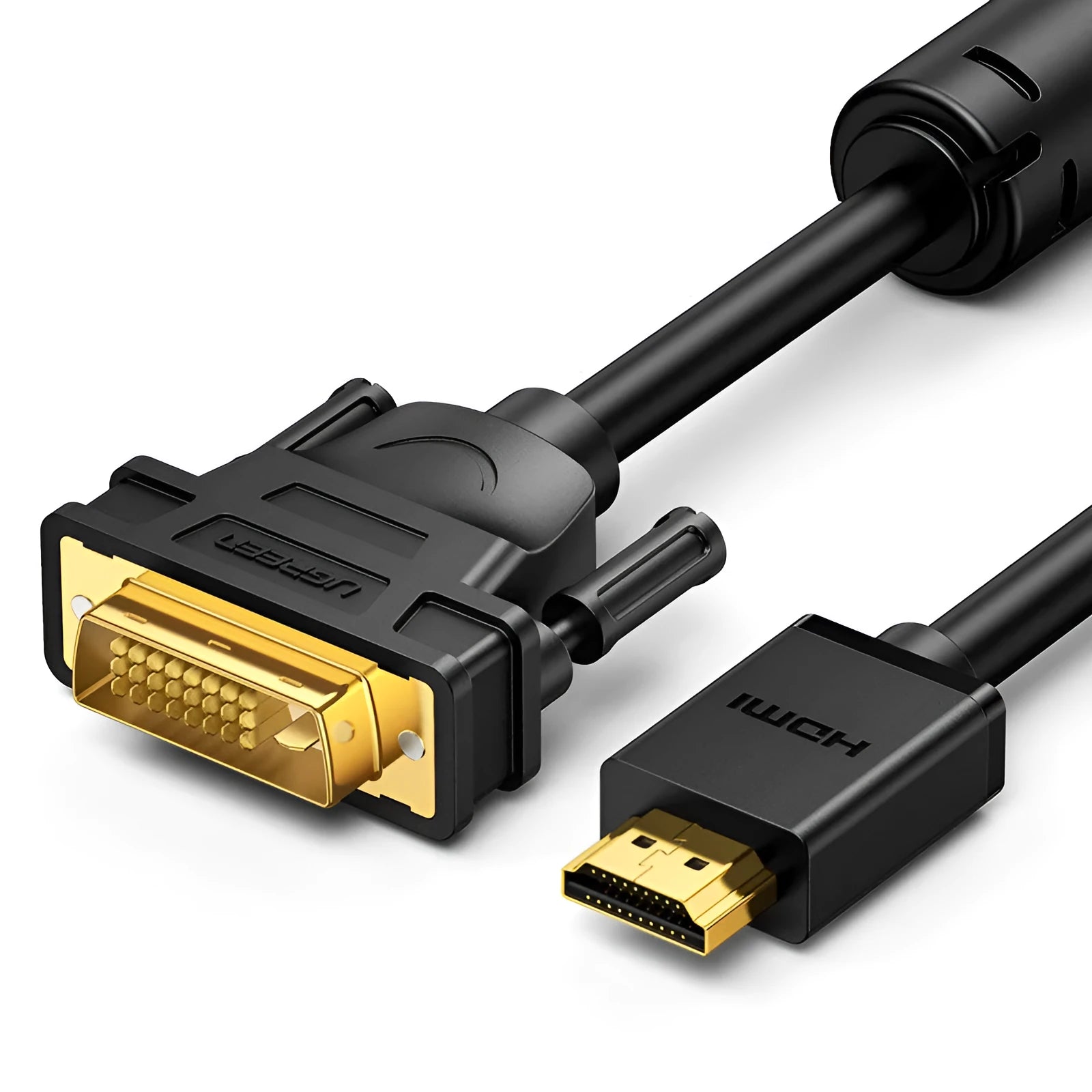 HDMI converter adapter cable for laptop to external display with round rotating connector