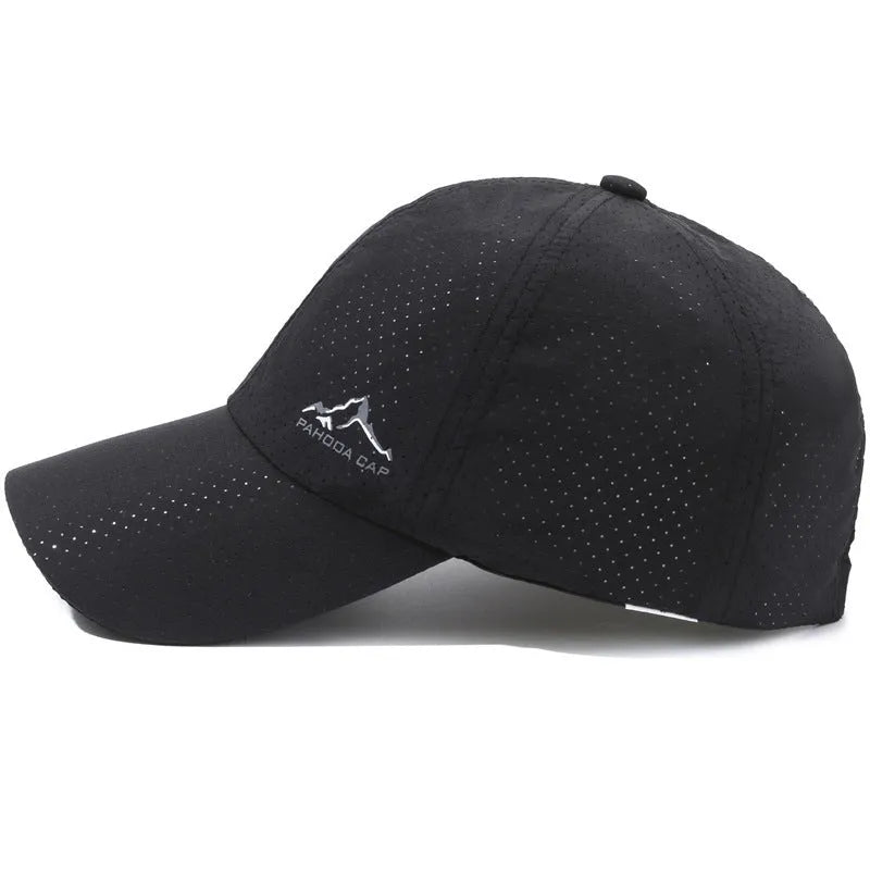 Adjustable polyester baseball cap in dome crown style for summer sun protection