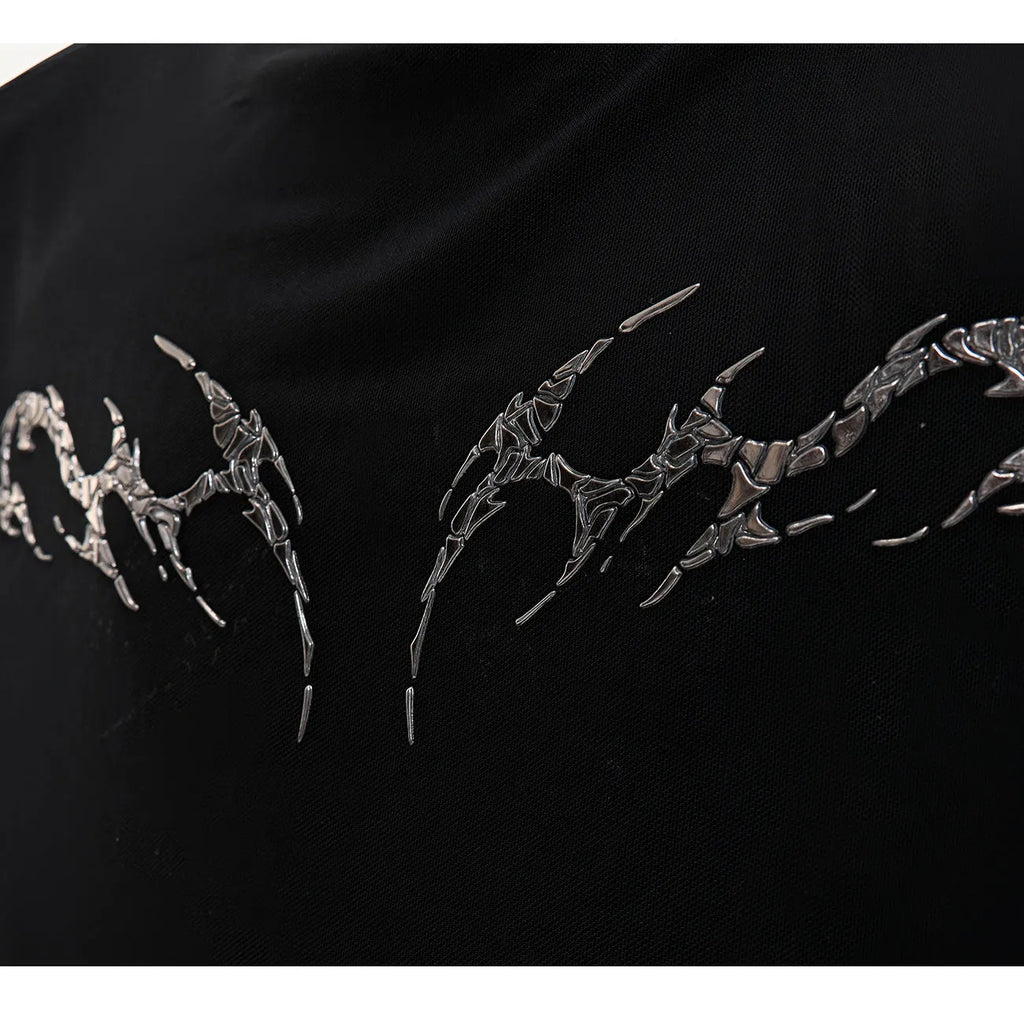 Men's black slim fit long sleeve top made from niche mesh ice-feel fabric.