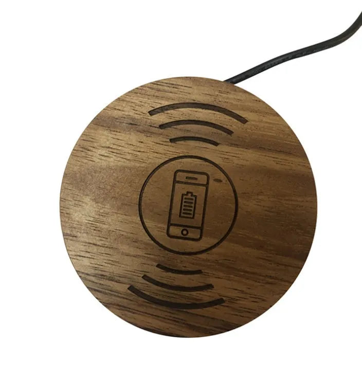 W-75 and W-60 round embedded wireless phone chargers for furniture installation with fast charging