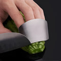 Stainless steel finger guard for vegetable cutting protection in single and double finger sizes