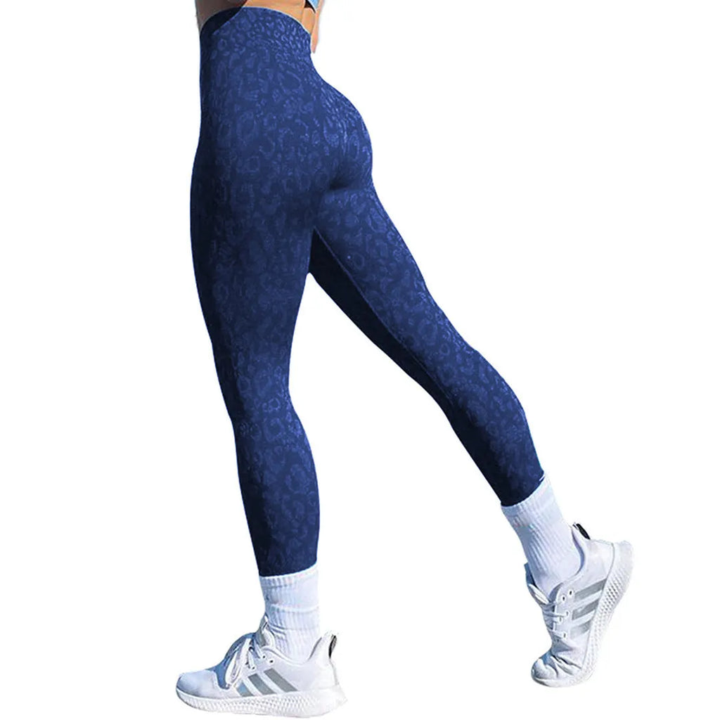 Women's butt lifting leggings with animal print patterns for gym workouts