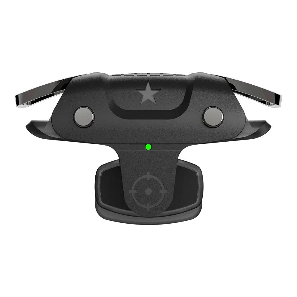 Black F5 wireless Bluetooth game controller for mobile phones showing compact 5cm width design