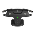 Black F5 wireless Bluetooth game controller for mobile phones showing compact 5cm width design