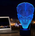 3D LED decorative lamp showing multiple colour options with touch control and remote