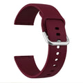 Fitbit Versa 3 and Sense 2 silicone replacement strap in various colours with silver buckle