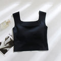Women's non-marking nylon fixing cup sling vest in light blue colour showing seamless design