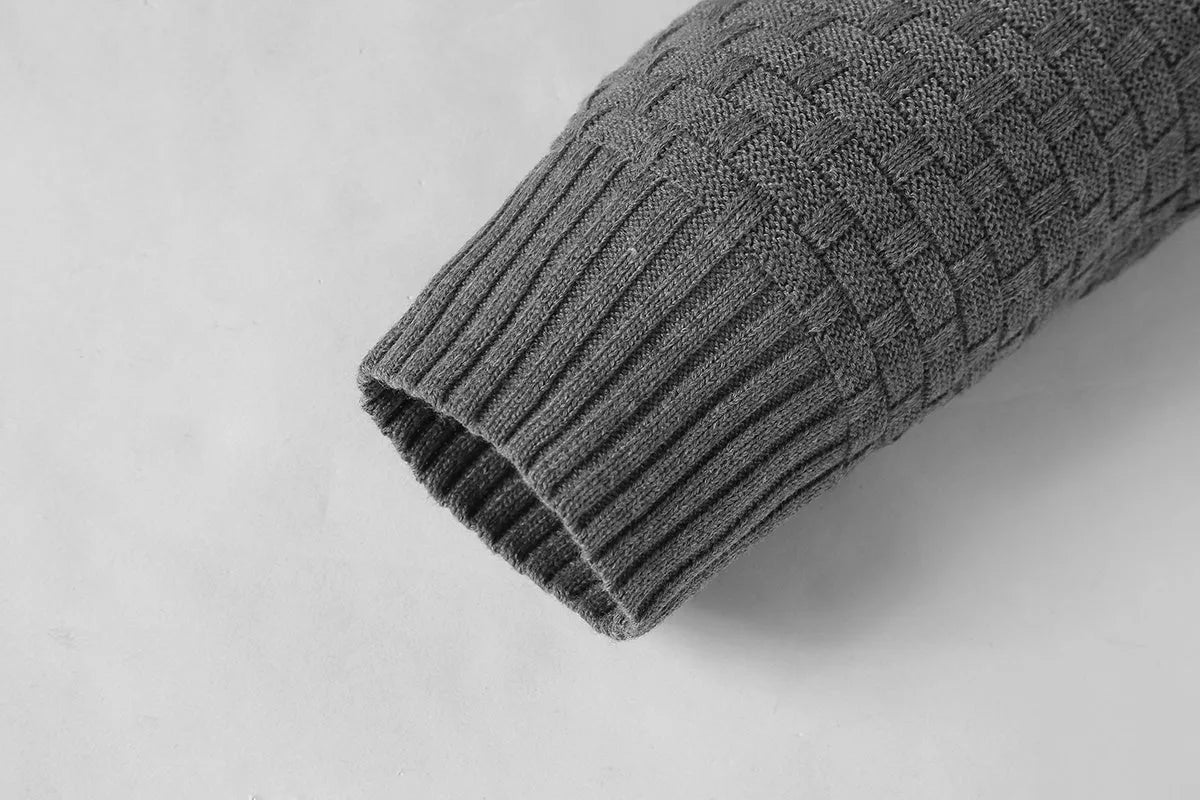 Men's black cotton-polyester hooded sweatshirt on a hanger, size label visible.