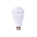 Mini USB LED lamp portable night light in black with USB cable, showing compact design for travel use