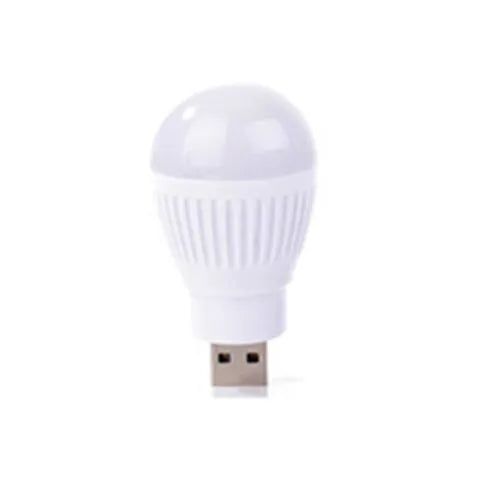 Mini USB LED lamp portable night light in black with USB cable, showing compact design for travel use