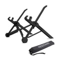 Portable folding computer bracket in sagacious black with carrying case and 40cm dimensions