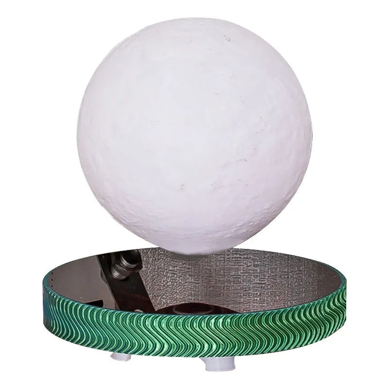 Magnetic suspension moon lamp with floating 3D-printed planet ornament