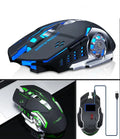 Black and white wireless mouse with wireless charging, 6 keys, and 2400dpi optical sensor.