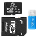 Small white Mini USB TF Card Reader with a USB-A plug and a microSD card slot