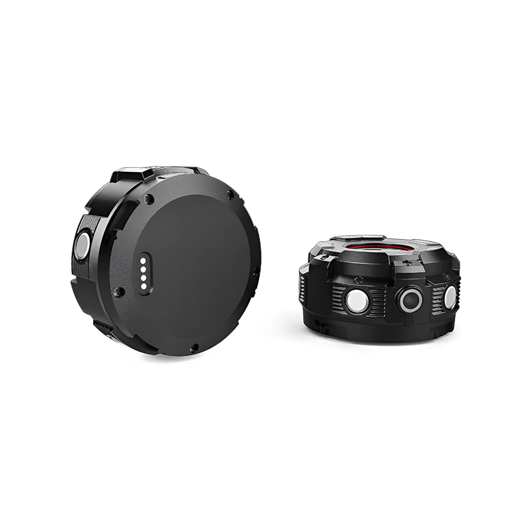 Black waterproof sports digital camera with compact design for active recording