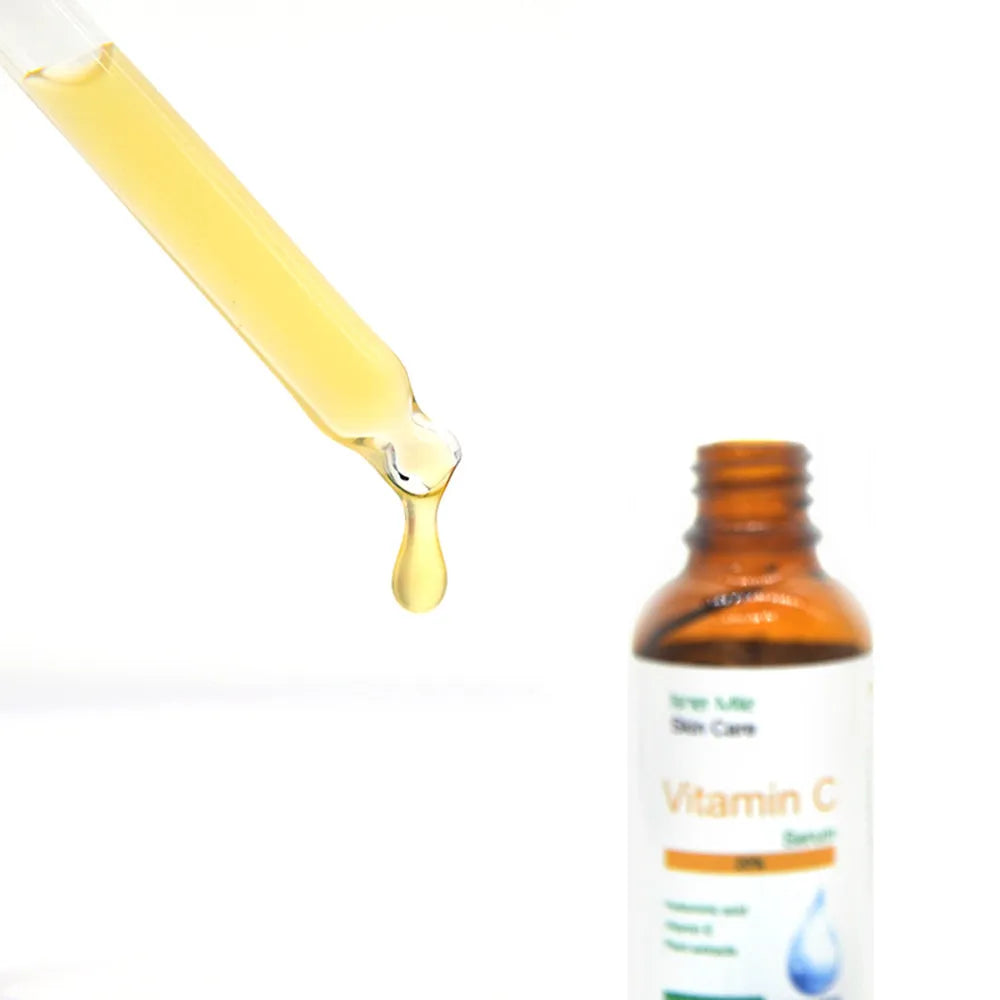 30ml Vitamin C serum bottle for facial brightening and moisturising skincare