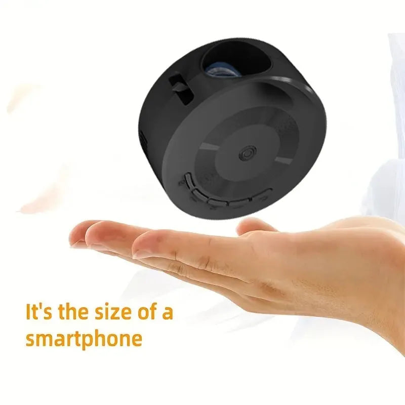 Portable black plastic USB wired same-screen mobile phone projector with 1080p resolution