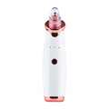 Electric blackhead remover device with interchangeable nozzles in black colour.